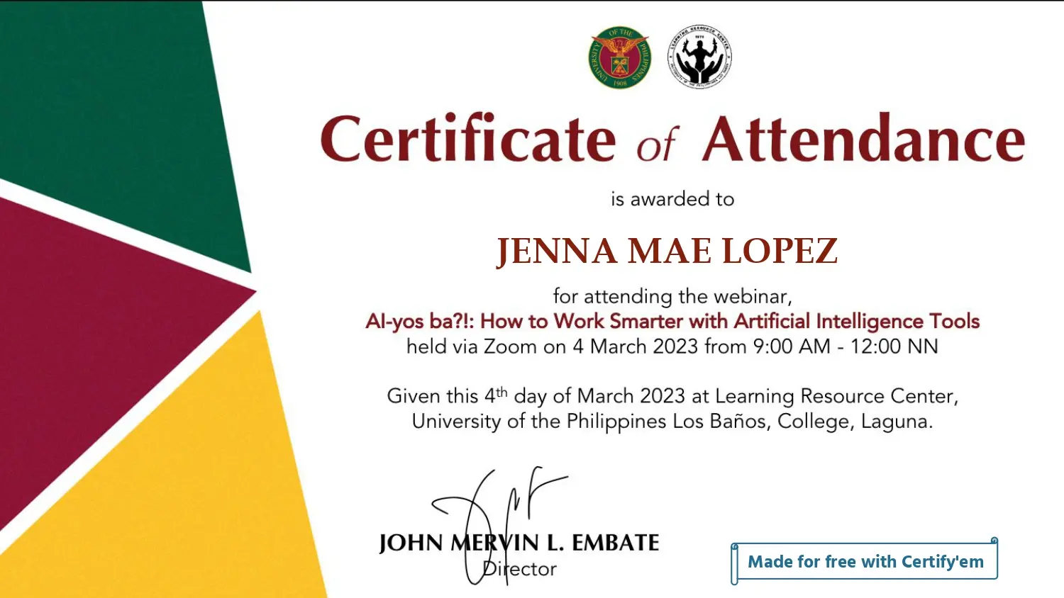 Certificate 4