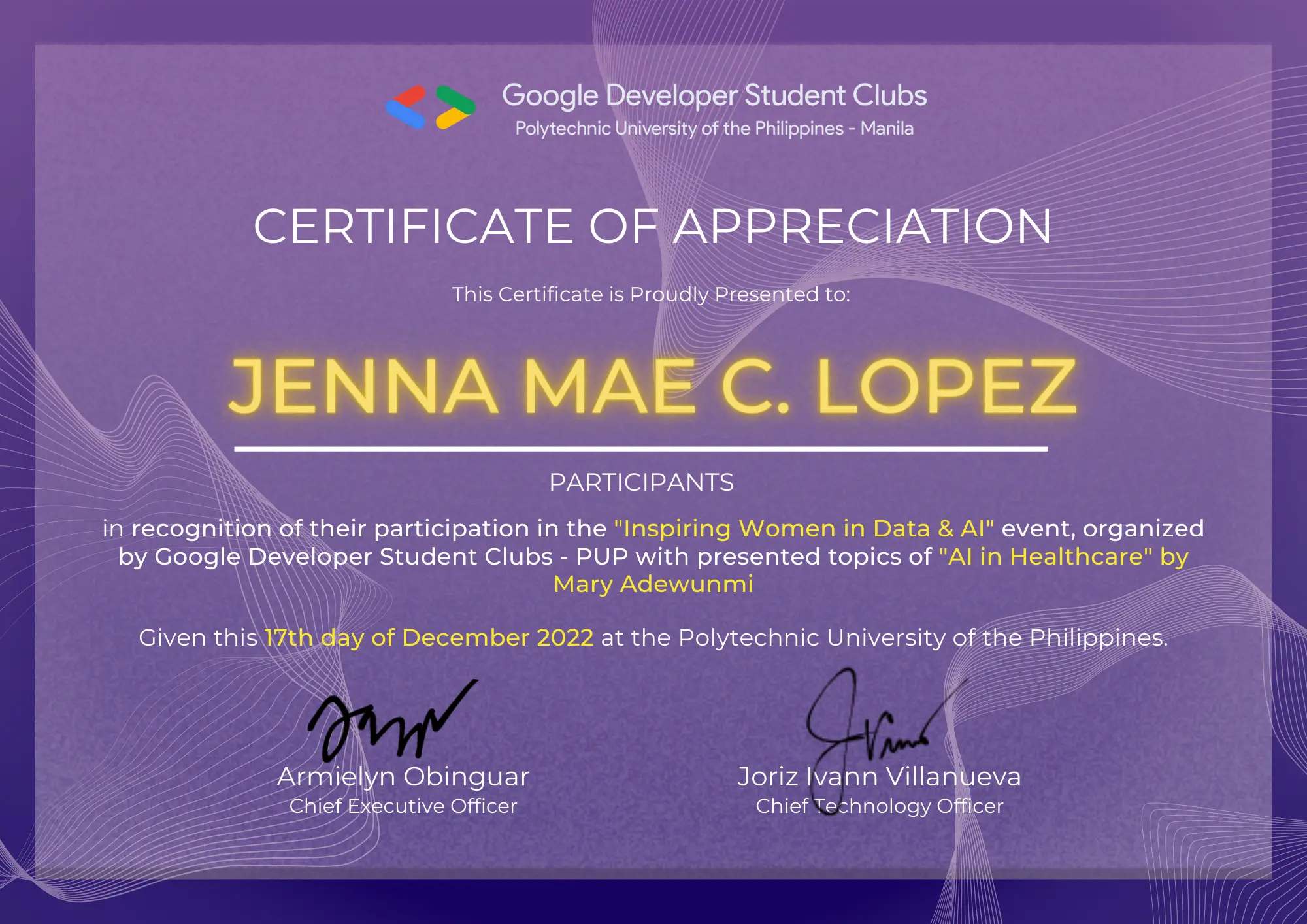 Certificate 9