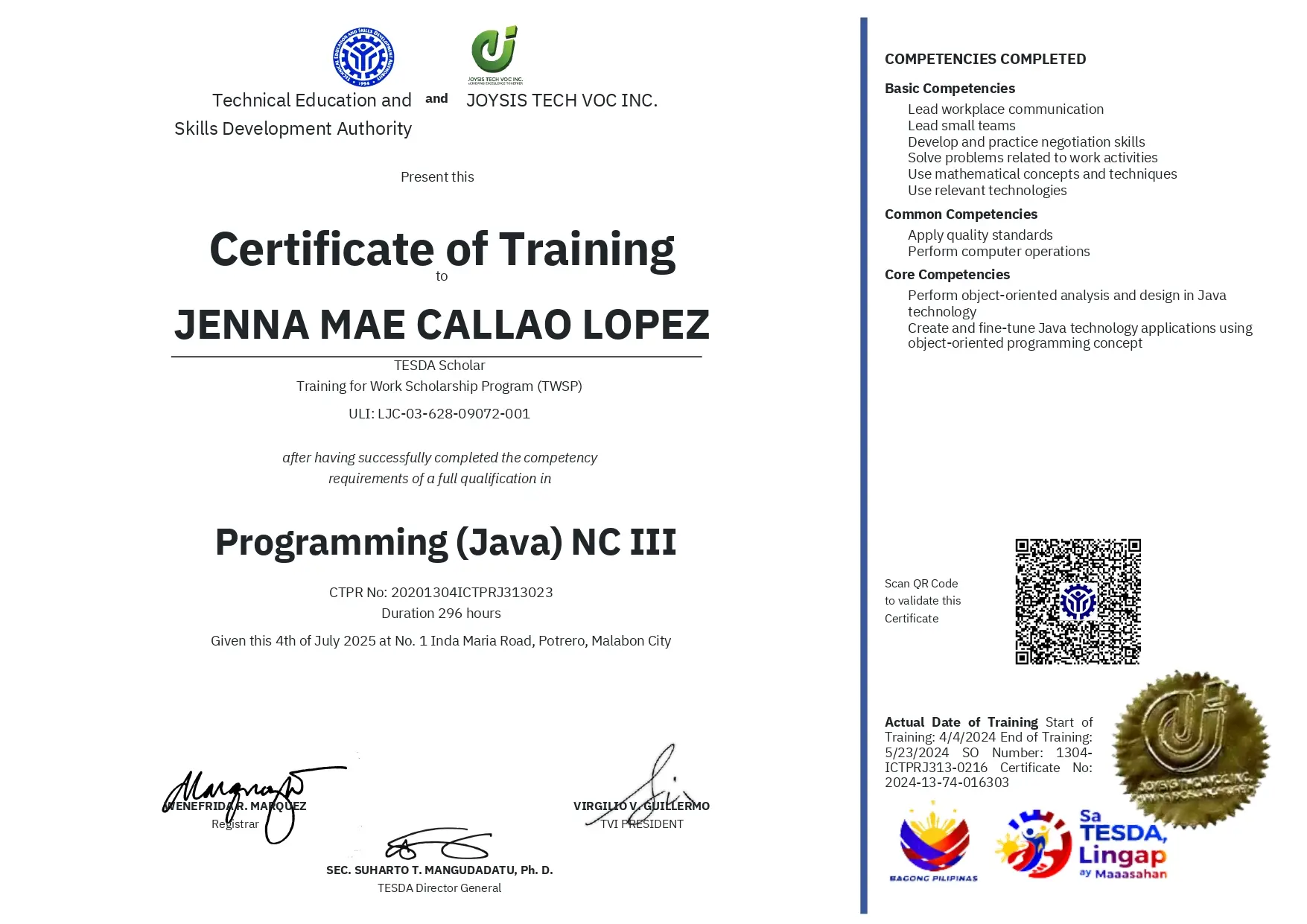 NC III Programming Java