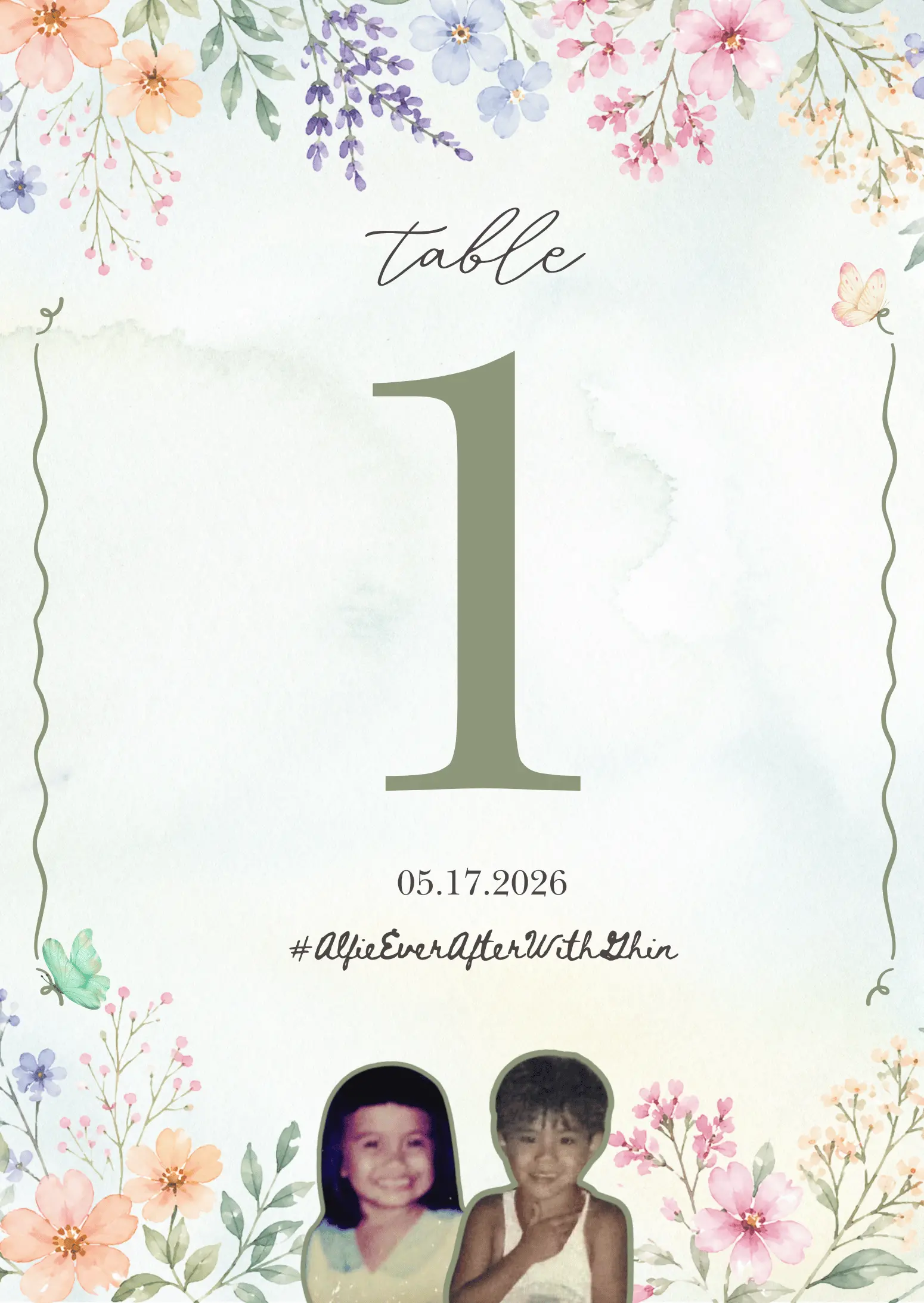 Wedding Table Number
